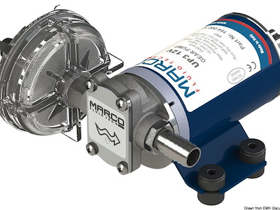 Elettropompa autoadescante con ingranaggi in bronzo per travaso gasolio, antigelo, acqua