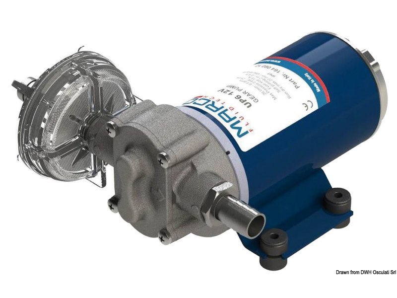 Elettropompa autoadescante con ingranaggi in bronzo per travaso gasolio, antigelo, acqua