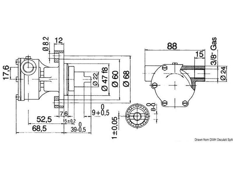 Pompa Nauco FPR236 bocche 3/8" 
