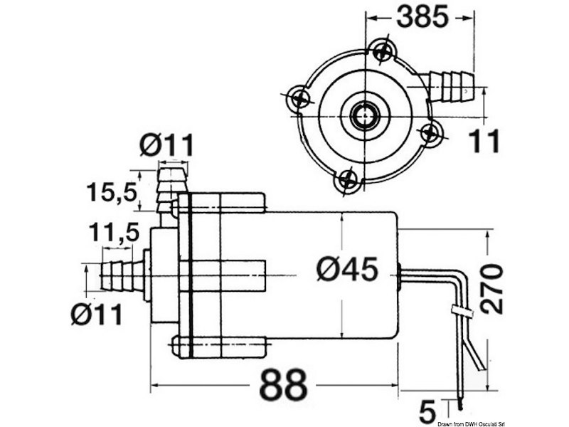 Pompa centrifuga lavello 12 V 