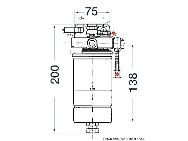 Filtro gasolio 80 l/h 
