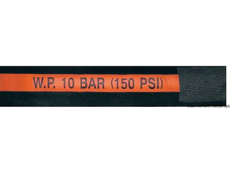 Tubo Hot Water in gomma speciale antisalino resistente al calore (-40°+120°)