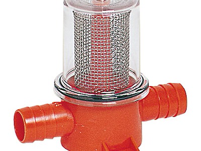 Filtro in linea per pompe di sentina e doccia