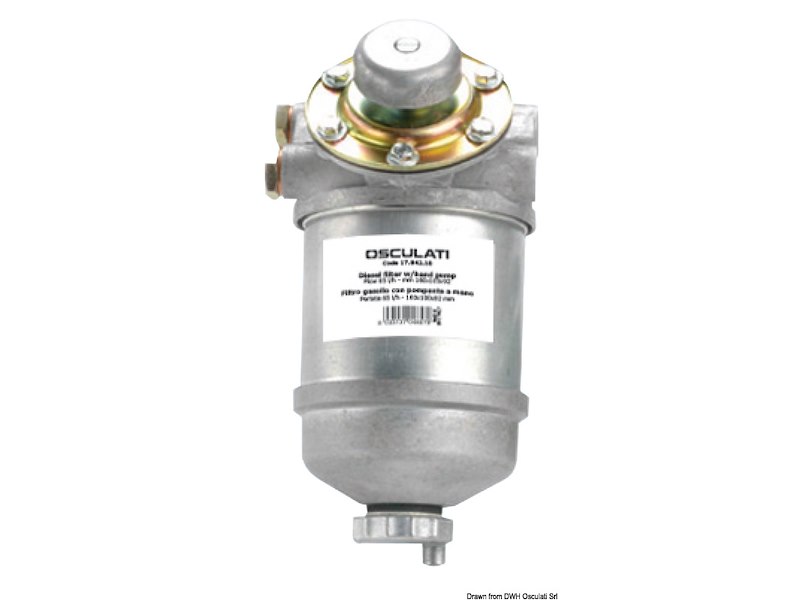 Filtro gasolio con pompante a mano 