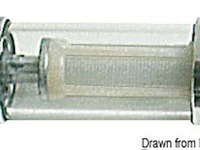 Filtro benzina da montare in linea sulla tubazione