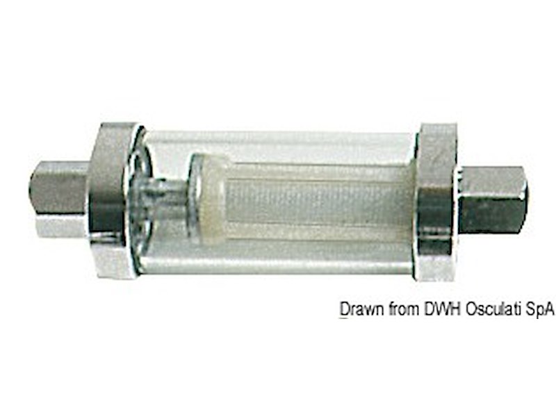 Filtro benzina da montare in linea sulla tubazione