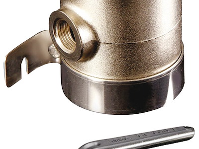 Filtro depurazione acqua a tazza in ottone nichelato