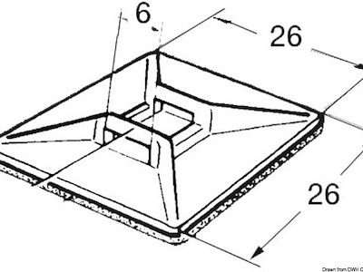 Basetta nylon autoadesiva 