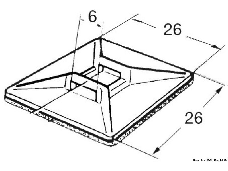 Basetta nylon autoadesiva 