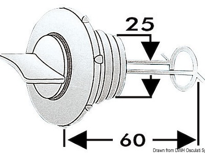 Tappo scarico nylon 25 mm 