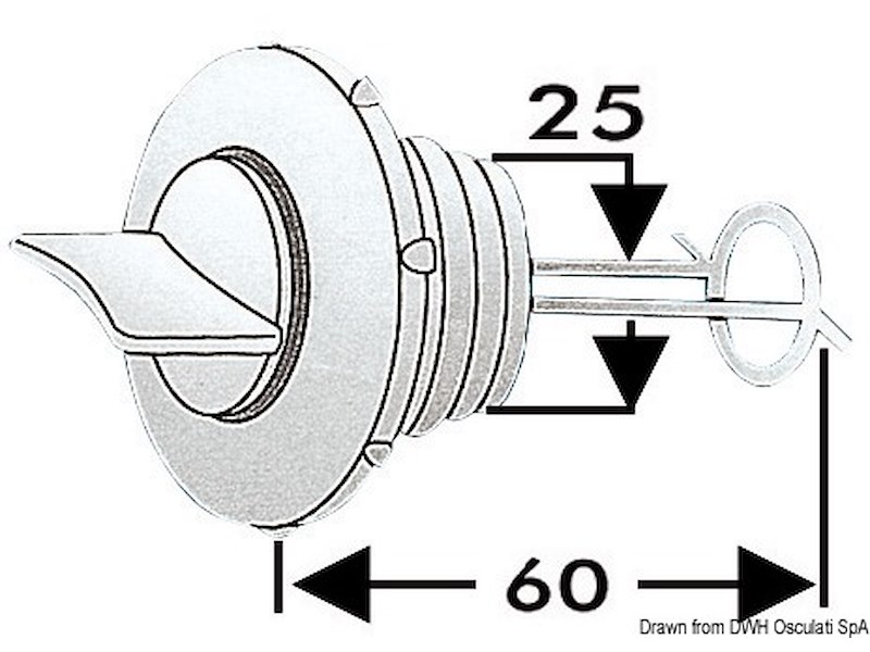 Tappo scarico nylon 25 mm 