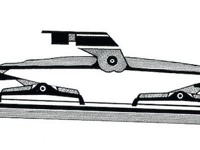 Spazzola in acciaio inox con spatole in silicone speciale per tergicristalli, colore nero opaco