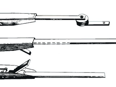Braccio in Acciaio Inox telescopico, colore nero opaco
