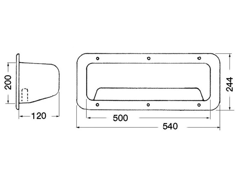 Tasca laterale porta-oggetti in ABS bianco
