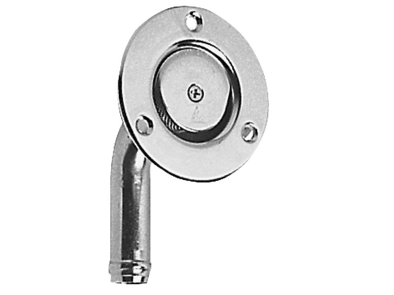 Sfiato carburante a 90° in acciaio inox a filo