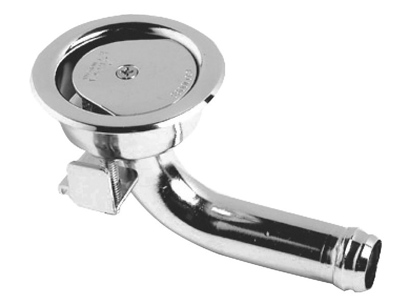 Sfiato carburante a 90° in acciaio inox a filo