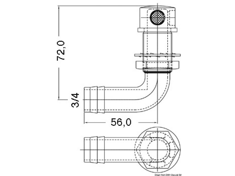 Sfiato carburante in acciaio inox lucidato a specchio