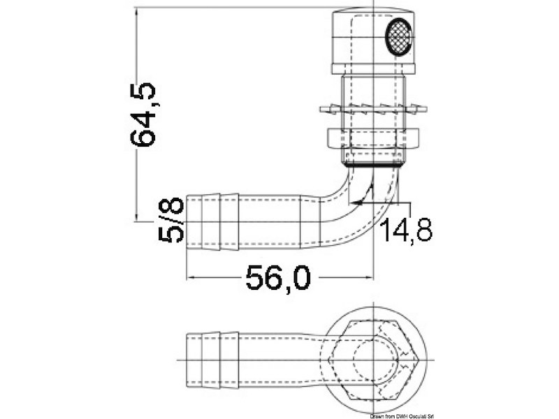 Sfiato carburante in acciaio inox lucidato a specchio