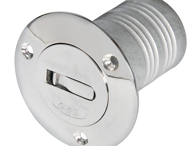 Tappo Utility a filo in ottone cromato con apertura a ribalta