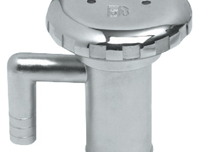 Tappo rifornimento in acciaio inox AISI 316 lucidato a specchio, con sfiato incorporato