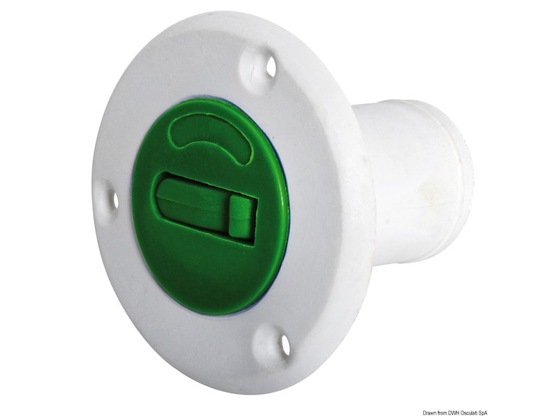 Tappo carburante a norme CE in Nylon/Fiberglass di colore bianco