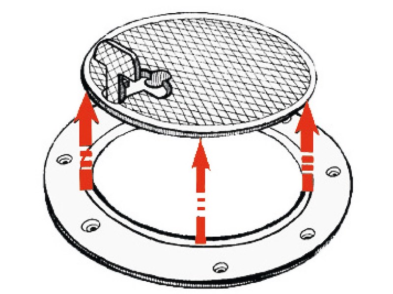 Botola d’ispezione con coperchio approvata CE