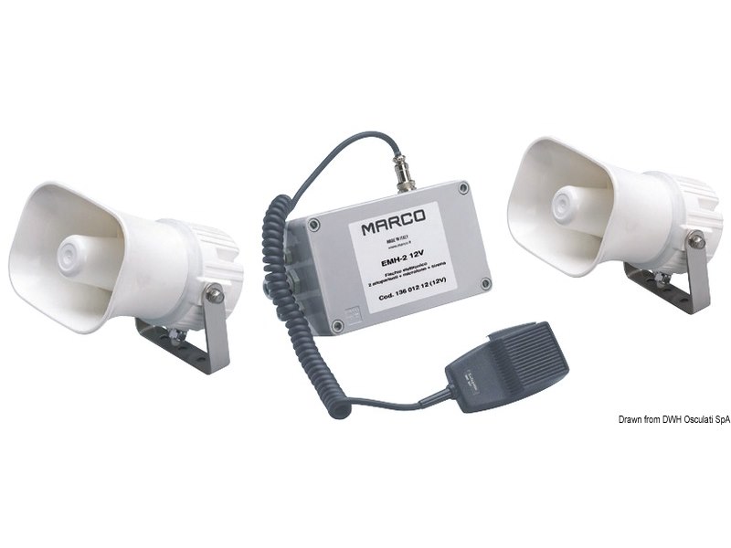 Tromba/fischio elettronico multifunzionale MARCO con segnali codificabili
