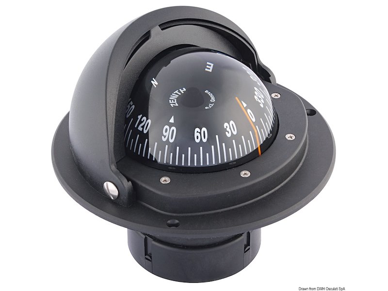 Bussola da incasso con copertura telescopica avvolgente RIVIERA Zenit 3"