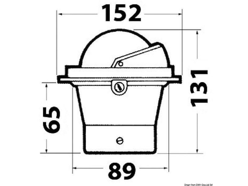 Bussola da incasso con copertura telescopica avvolgente RIVIERA Zenit 3"