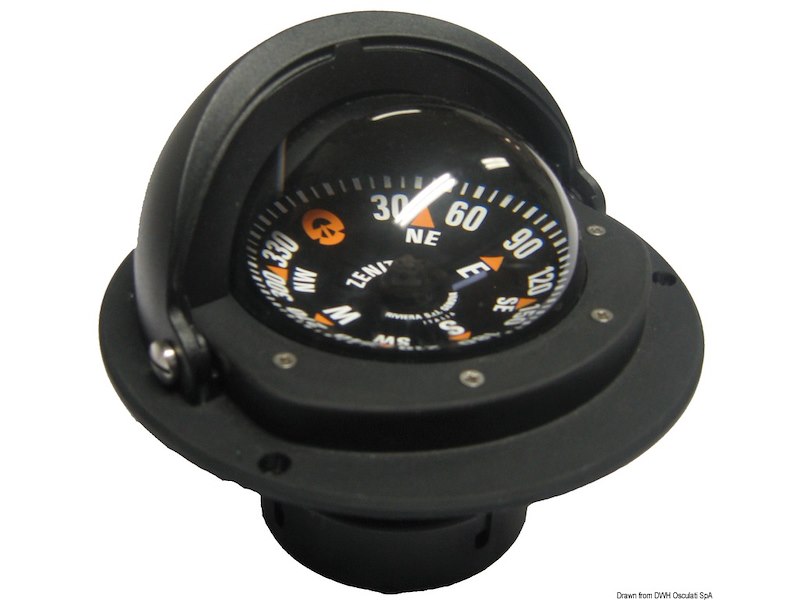 Bussola da incasso con copertura telescopica avvolgente RIVIERA Zenit 3"