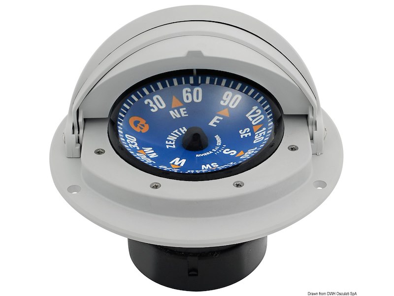 Bussola da incasso con copertura telescopica avvolgente RIVIERA Zenit 3"