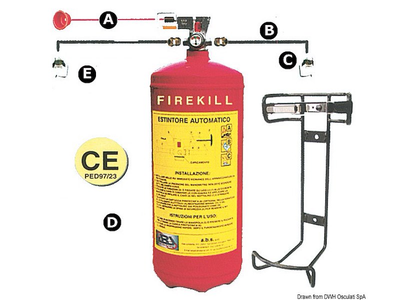 Impianto di estinzione omologato RINA automatico