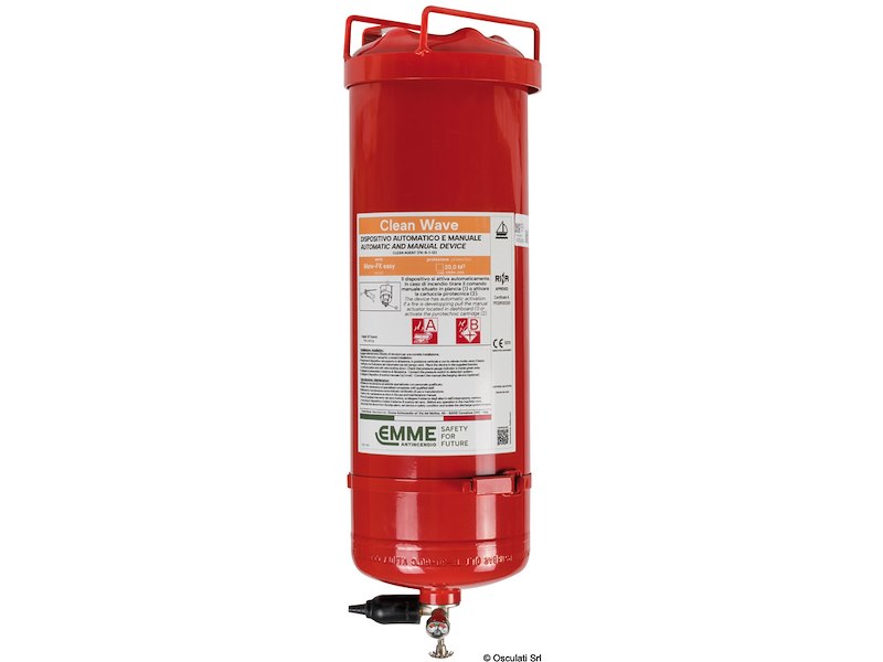 Impianto di estinzione omologato RINA HFC 227 o FK-5-1-12 (ex NOVEC)