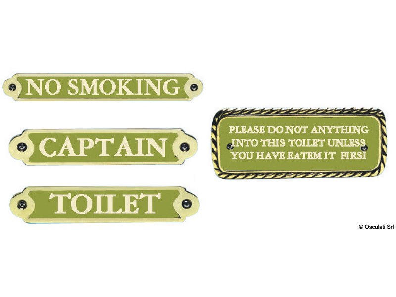 Targhetta OLD MARINA per locali di bordo