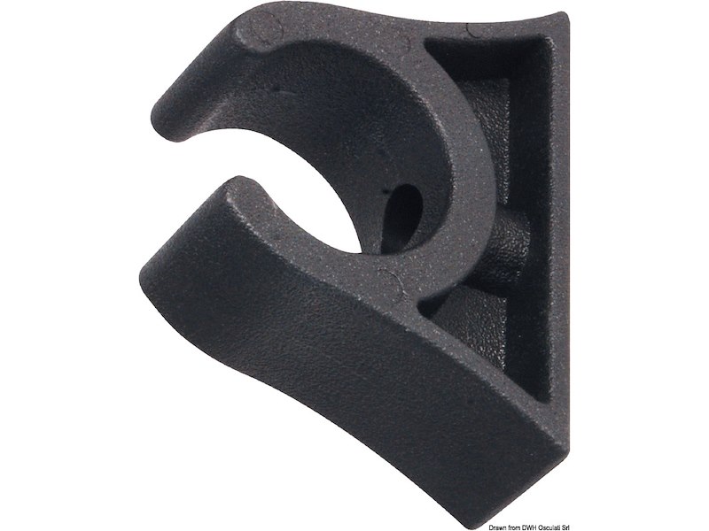 Clip per bloccaggio tubi, remi, bracci tendalini, ganci accosto, canne da pesca ecc