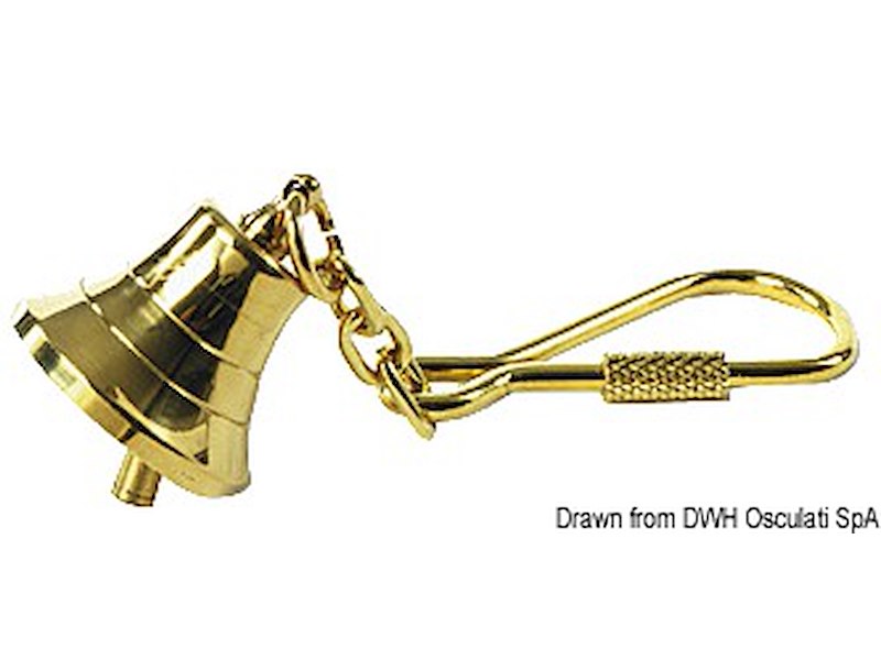 Portachiave a ciondolo in ottone lucido