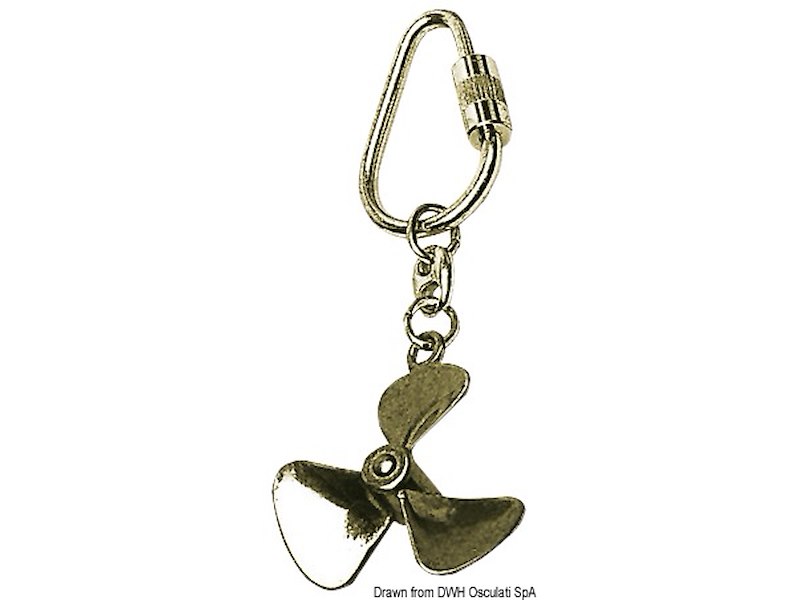 Portachiave a ciondolo in ottone lucido