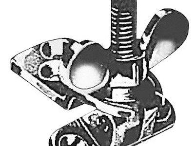 Galletto fermaoblò ottone cromato 