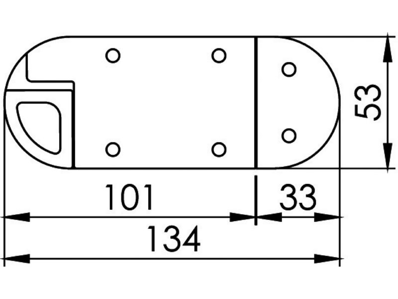 Fermaporte a molla 132x53x16h 