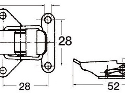 Chiusura a leva inox 52mm 