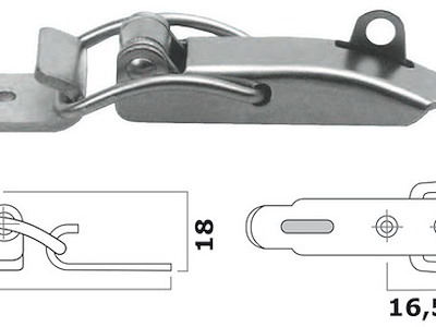 Chiusura a leva inox kg. 250 