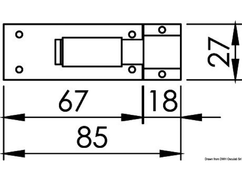Catenacciolo inox 85x27 