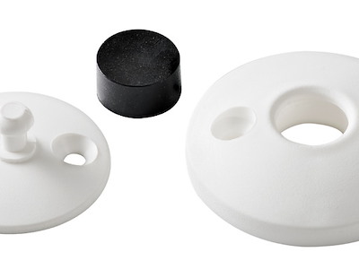 Fermasportelli nylon+gomma, bianco 