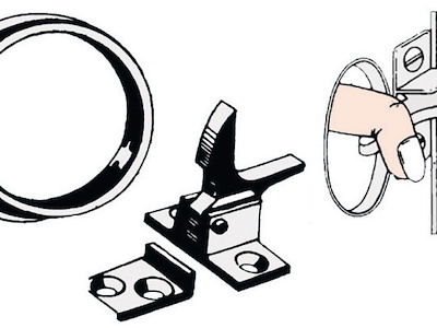 Chiusura a molla nylon nero 