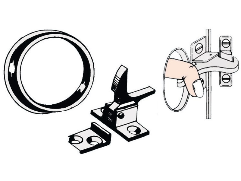 Chiusura a molla nylon nero 