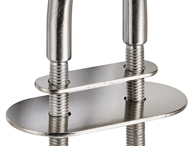 Cavallotto ad U con doppia piastrina di guarnizione