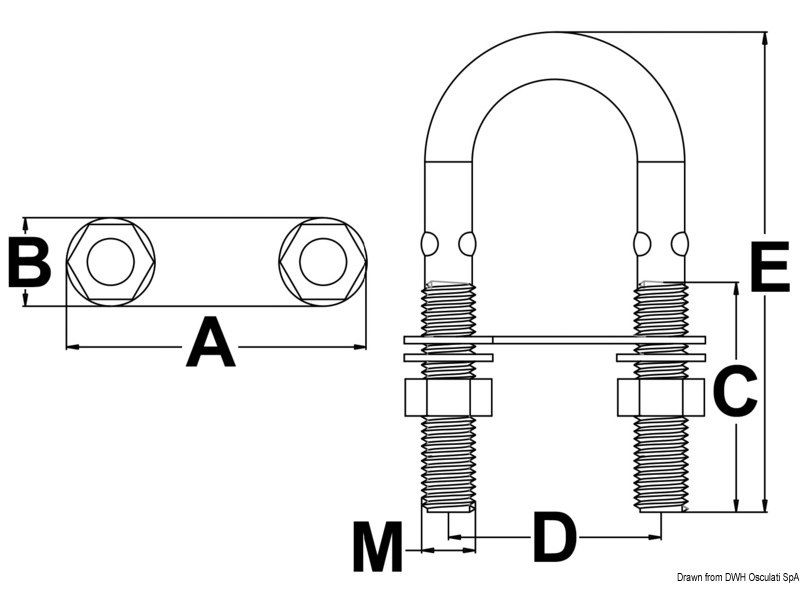 Cavallotto ad U in tondino pizzicato
