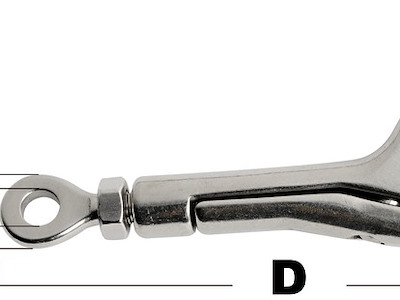 Gancio a pellicano per battagliole 