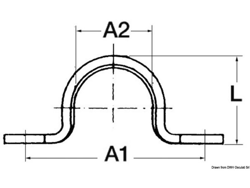Ponticello stampato con nervatura centrale