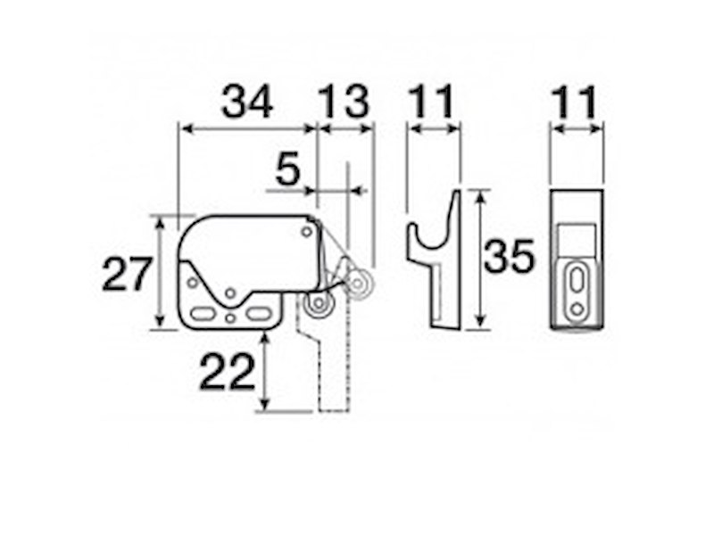 CHIUSURA A SCATTO MINI LATCH